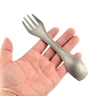 Титановая вилка Lixada Spork, нож, походная посуда для пикника, посуда, Ультралегкая ложка, вилка для пикника, барбекю, 100%