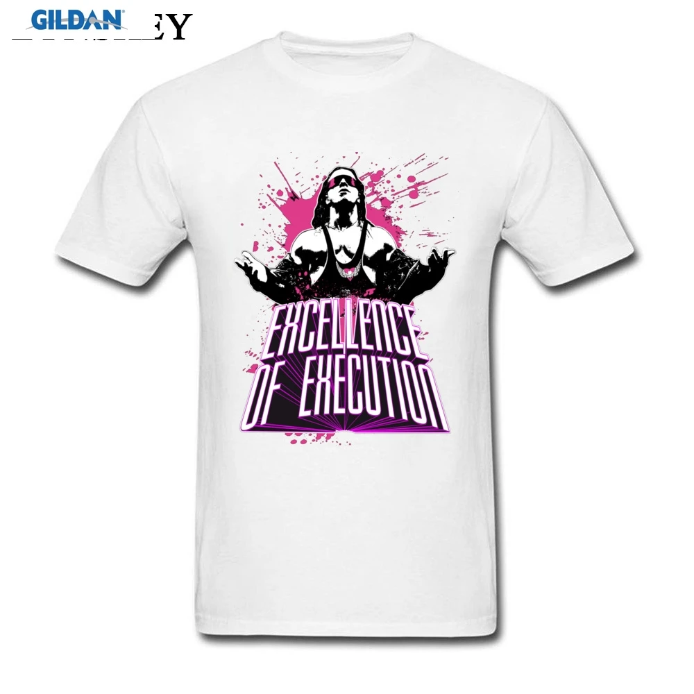 

Pure Cotton Bret Hitman Hart Tops T Shirt Excellence Of Execution Men's Fashion Brand Print Slim Fit Gift T-Shirt