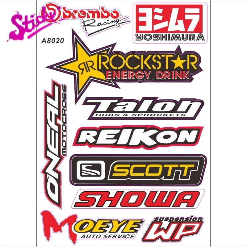 

STICKY WP Hrc Motocross Racing Sponsor Badge Brand Stickers Decal Vinyl Deco for Motorcycle Off-road Laptop Trunk Bike Helmet