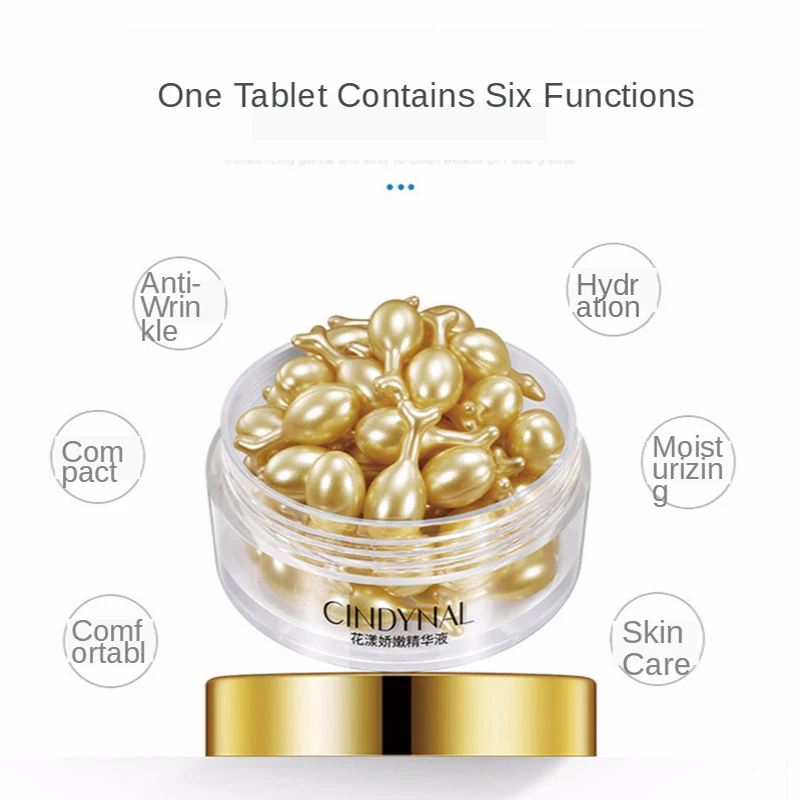 

30pcs/bottle Hyaluronic Acid Capsules Essence Moisturizing Anti-aging Face Serum Spot Removing Whitening Cream Face Care