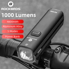 Велосипесветильник светодиодный фонарь ROCKBROS, 1000 лм, зарядка через USB, 4800 мА  ч