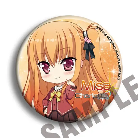 Charlotte Action Figure Tomori Nao Yusa Nishimori Otosaka Ayumi 8 Type Anime Backpack Decoration Tinplate PVC Badge Toys |
