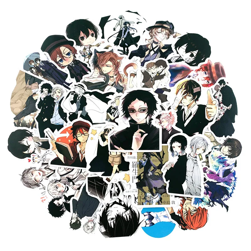 1050pcsset bungou stray dogs anime graffiti stickers gifts toys for kid diy skateboard laptop car phone motorcycles bicycles free global shipping