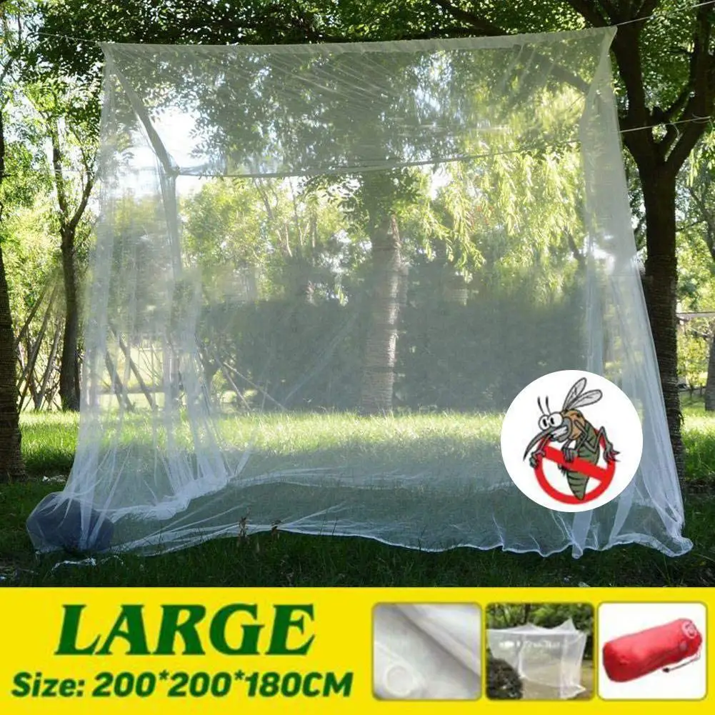

Уличная большая Москитная сетка для защиты от комаров, легкая квадратная сетка для отпугивания насекомых, 4 Угловая сетка для кемпинга, рыба...