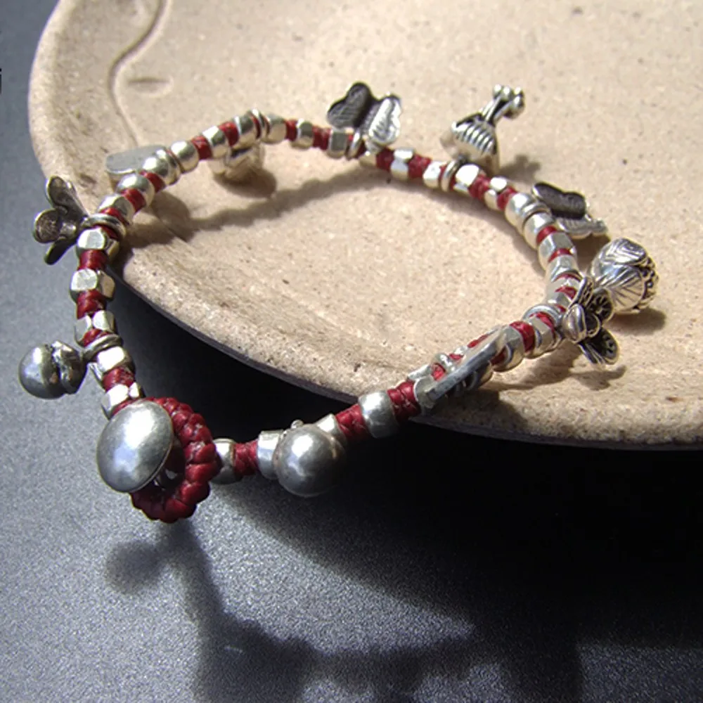 Лучшее Таиландские оригинальные браслет из восковой верёвки цвета