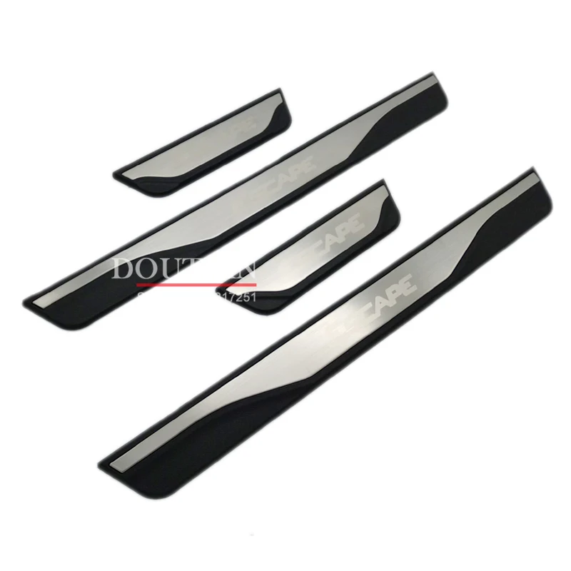 New Stainless Steel Door Sill Scuff Plate For Ford Escape 2014 2017 2018 2019 2020 2021 Car Styling Accessories