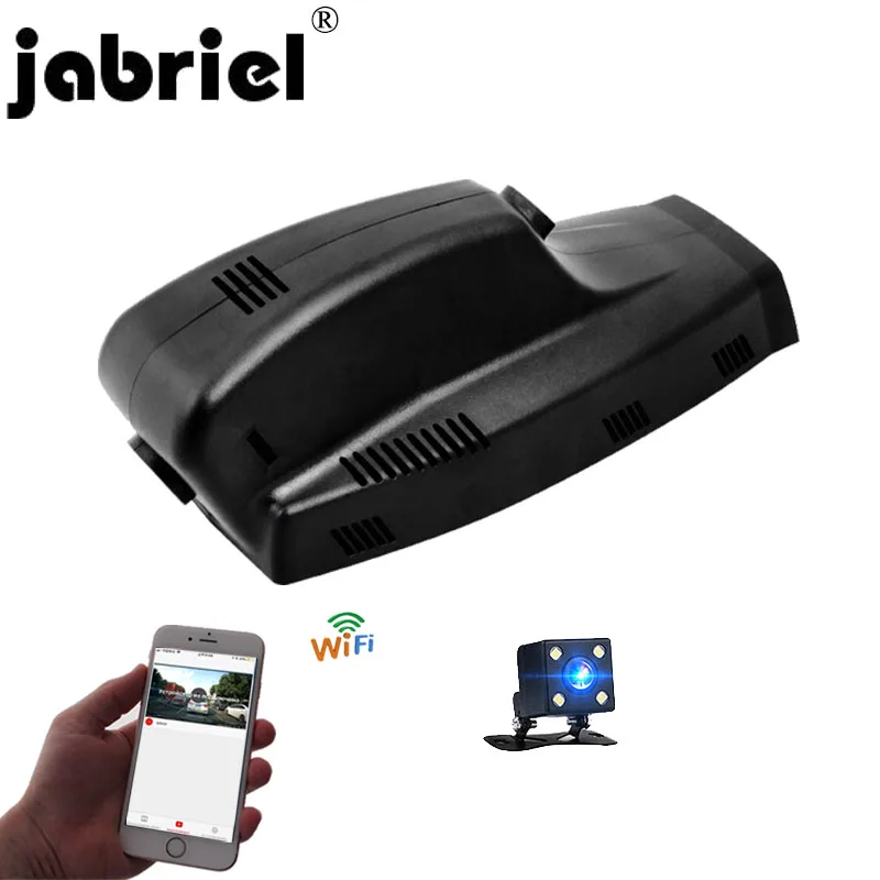Скрытый Автомобильный видеорегистратор Jabriel 1080P с двумя объективами для BMW X5 e70 e46