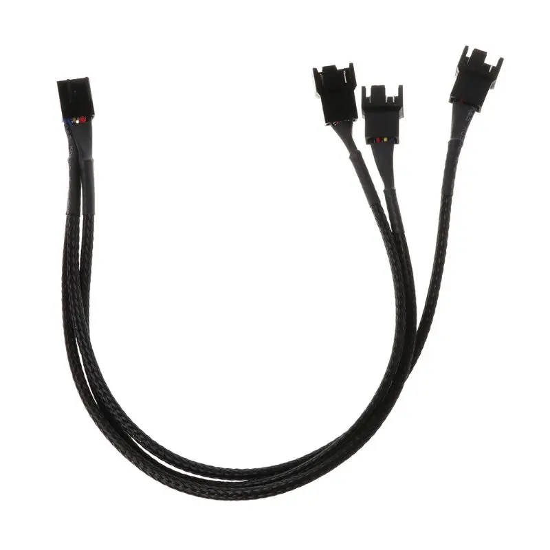 

2021 New 30CM 4Pin to 3 Ways Y Splitter Cable Fan 4 Pin to 3x4Pin/3Pin Extension Cable for PC Computer Laptop Accessories