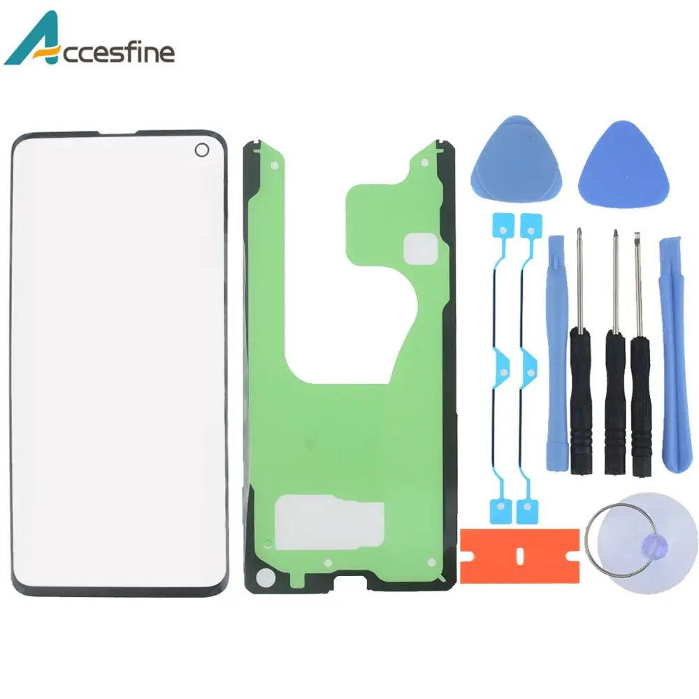Top Front Screen Glass Lens Replacement Parts For Samsung Galaxy S10 Note 10 Plus 5G S10+ S10E Outer Lens Repair Tools Adhesive