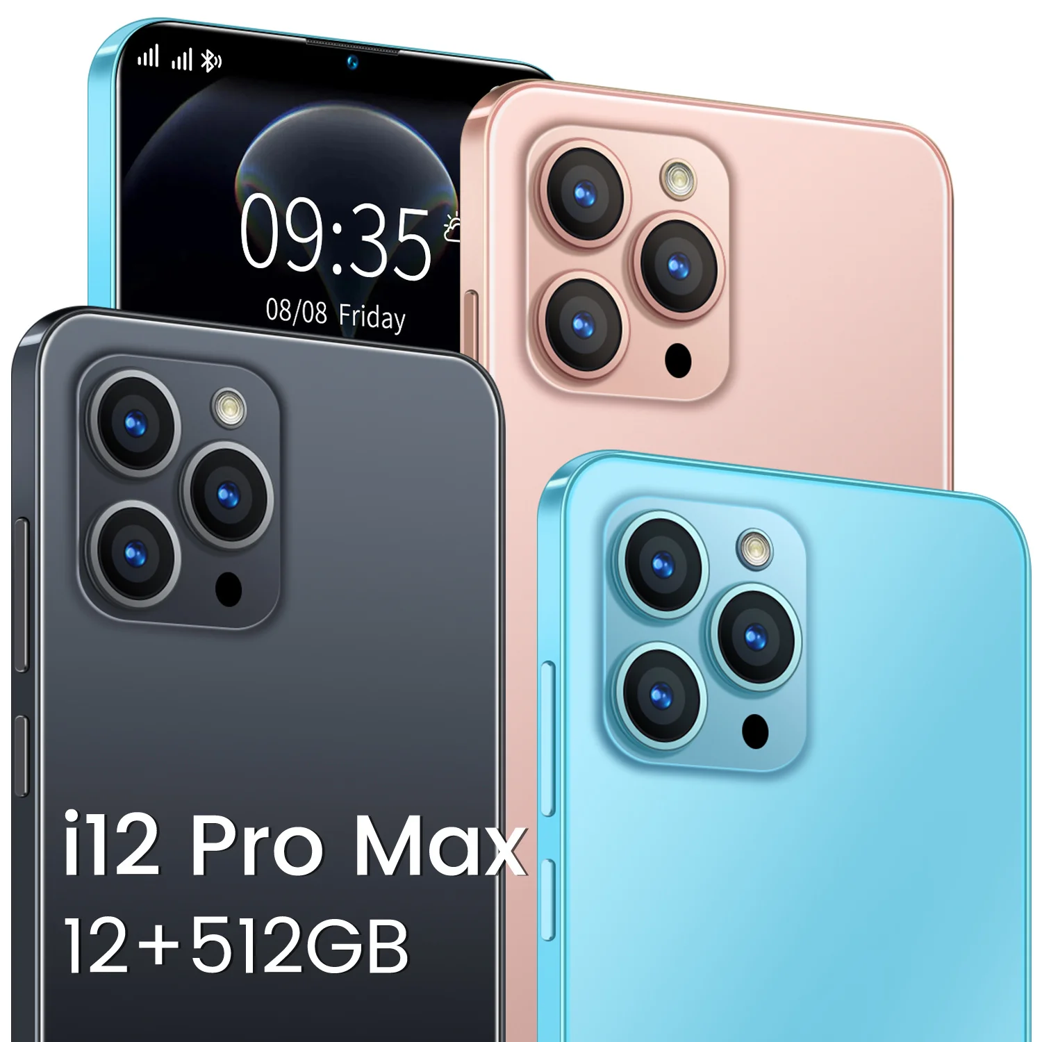

[World Premiere] i12 Pro Max Smartphone 12+512GB 5800mAh 6.7 Inch Android10 HD Screen 5G Cellphone Face ID Dual SIM Mobile Phone