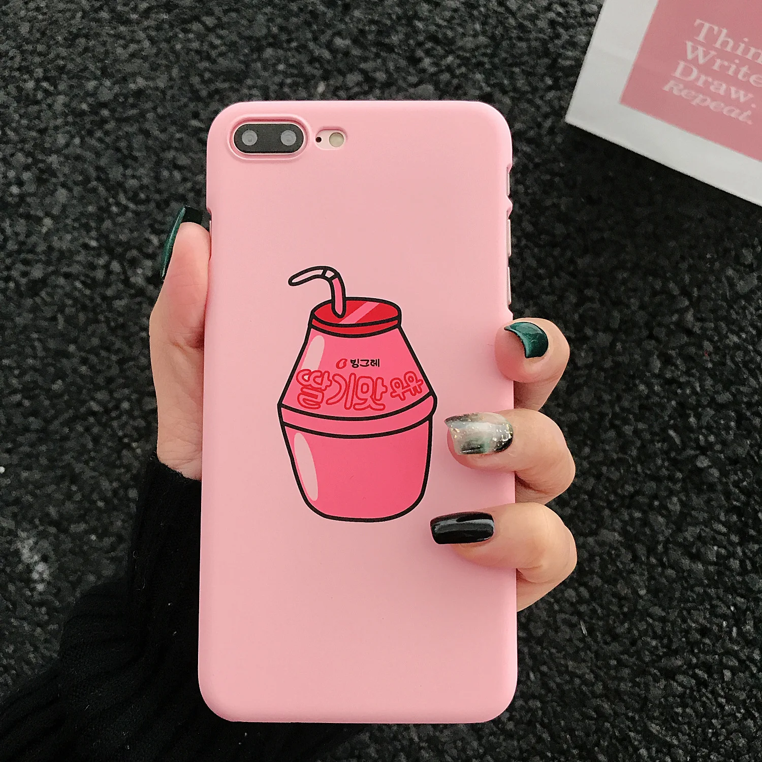 Milk Жесткий чехол для телефона Fundas iphone XR X XS Max 5 5S se 11 pro max чехол для iphone 7 8 6 s 6s Plus чехол розовый чехол с сердцем - Цвет: Milk