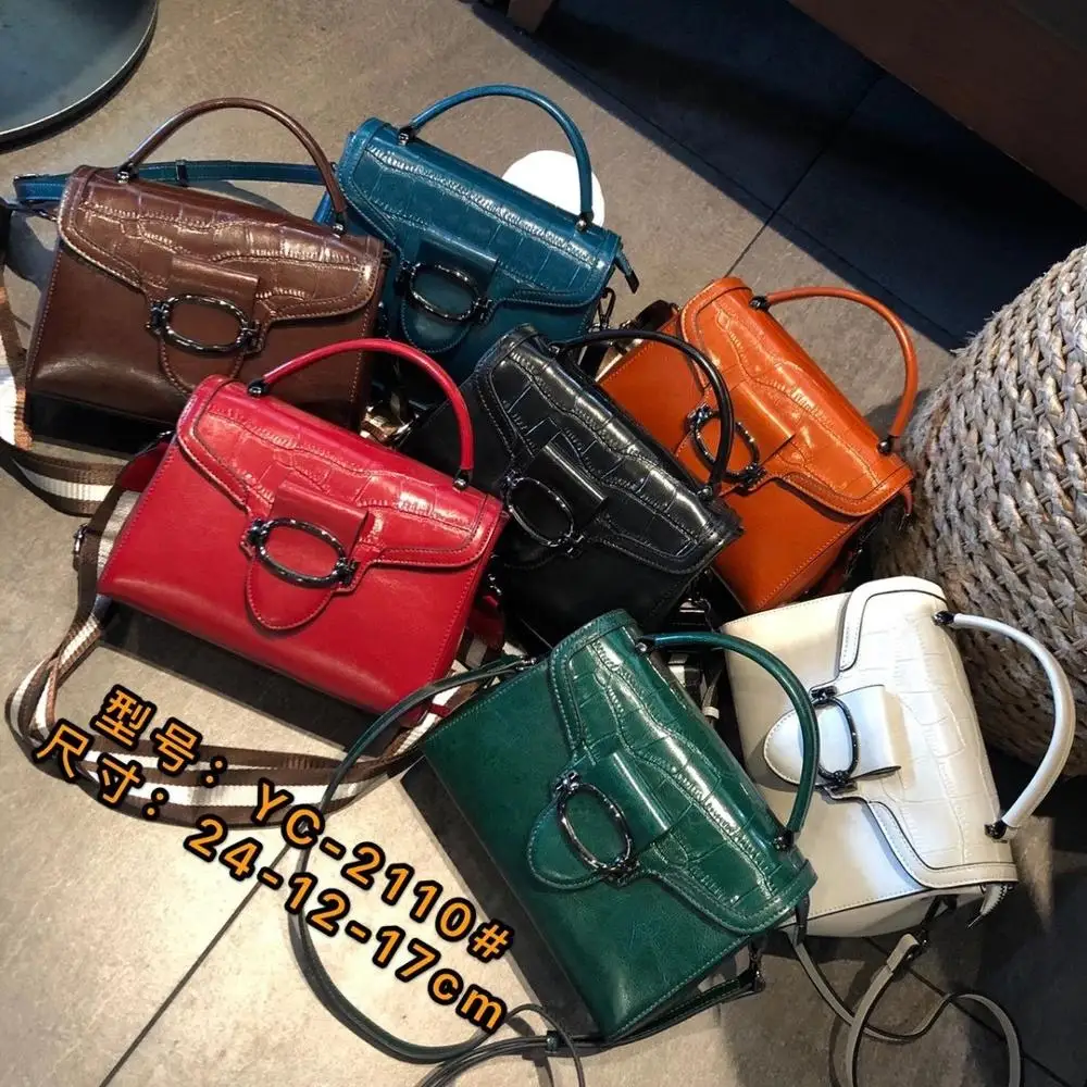 

Women Bag 2020 Genuine Leather Letter Splicing Personality Fashion Designer Luxury New Handbags Crossbody Messenger Shoulder Bag