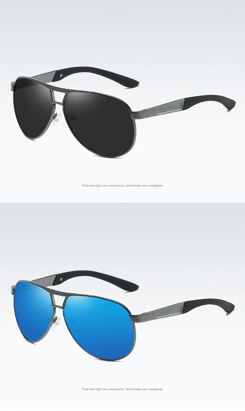 Classic Vintage Polarized Pilot Sunglasses Men Fashion Brand Designer Goggle Driving Mirror Lens Sun Glasses For Male UV400