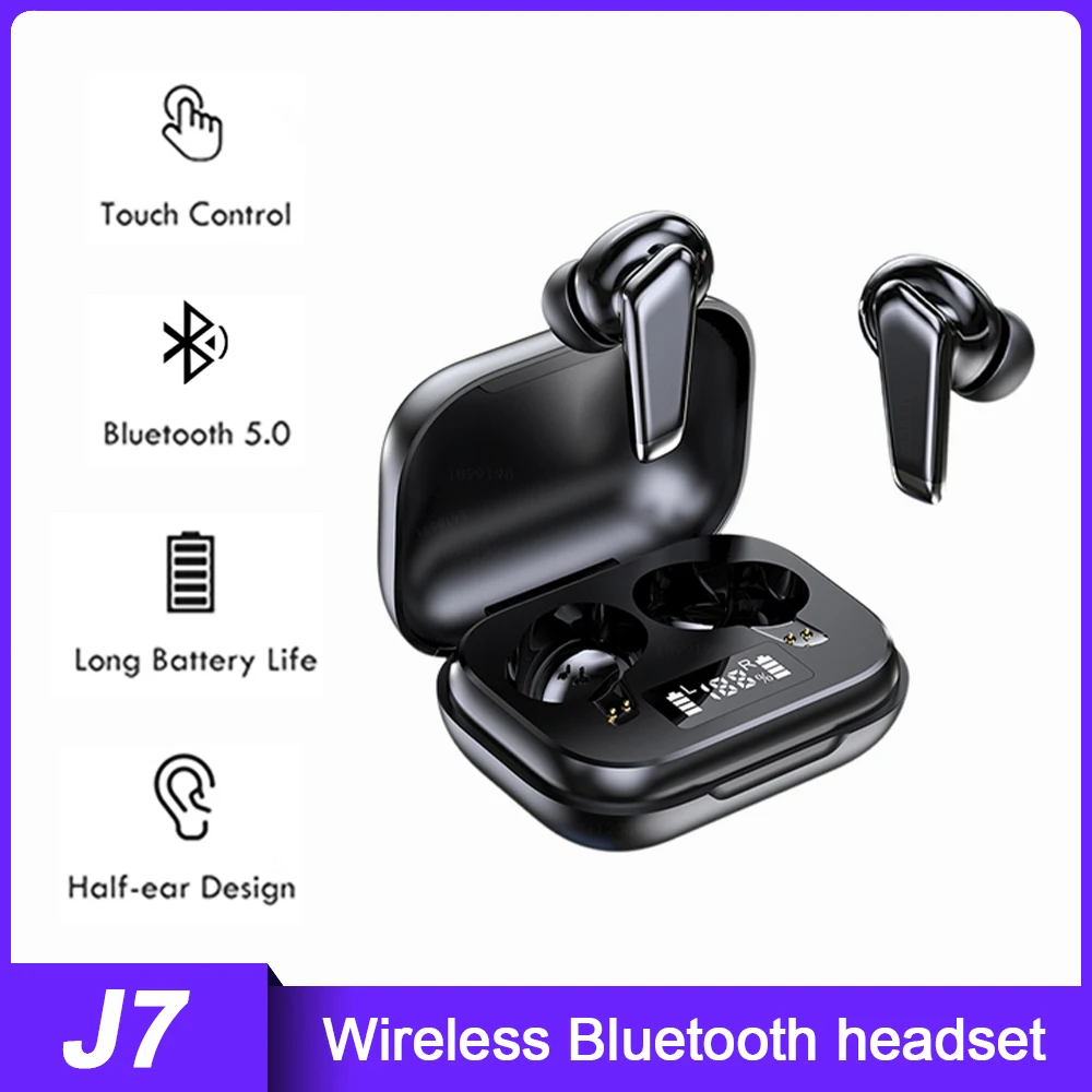 

Беспроводные Bluetooth-наушники, водонепроницаемые светодиодный сенсорным управлением