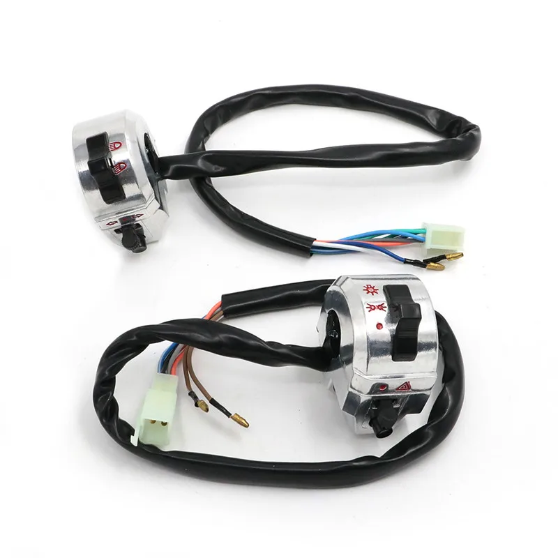 22mm 7/8" Universal Motorcycle Handle Bar Left Right Switches Indicator Horn Turn Signal Control For Cafe Racer Yamaha Honda |
