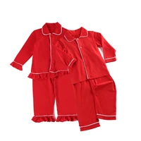 2021 christmas kids pajamas sets 95 cotton red pjs toddler sleepwear girls boys sleepwear