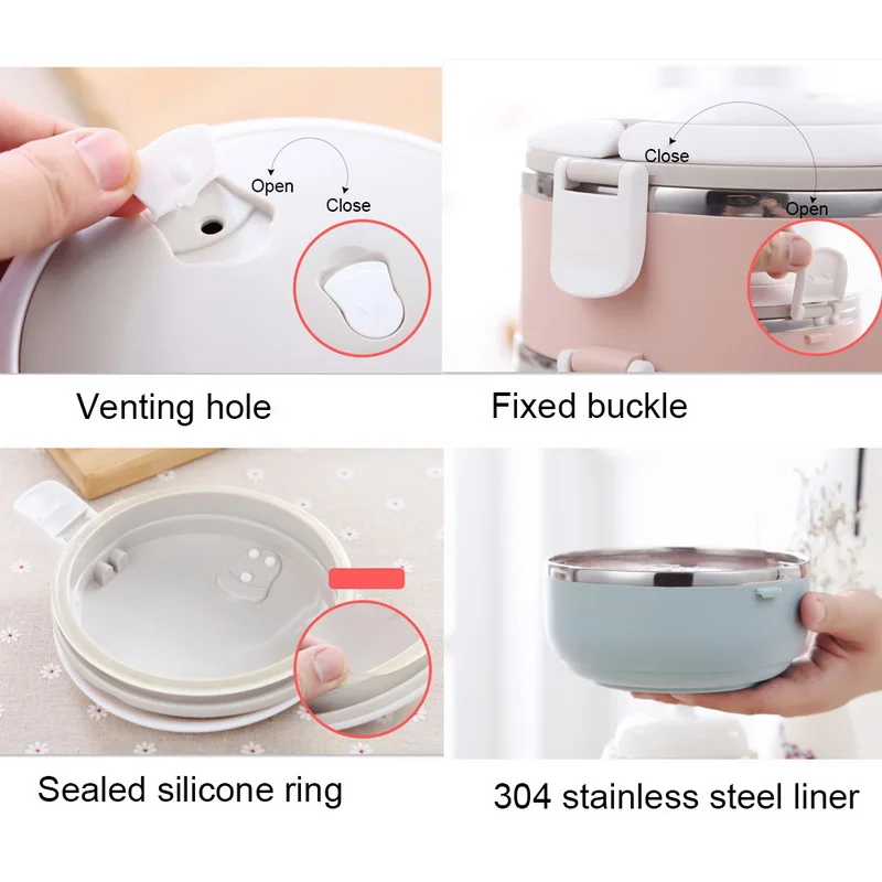 Ланч-бокс 3/4 уровня кухонный пищевой контейнер Штабелируемый для хранения еды