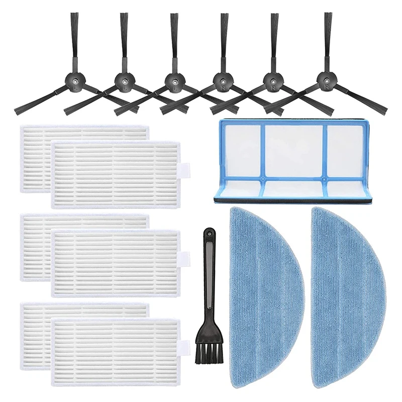 

Primary Dust Filter Side Brush For ILIFE V3 V3S V5 V5S V5S Pro Robot Vacuum Cleaner Parts (16Pcs)