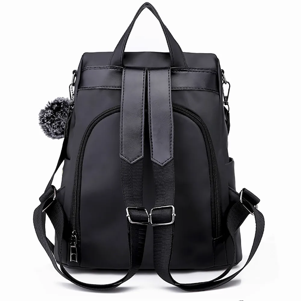 Вместительная дорожная сумка на плечо для женщин украшенный помпоном школьный