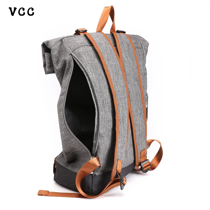 

VCC Steel Buckle New British Three-dimensional Backpack Large Capacity Waterproof Student School Bag Sports Bag