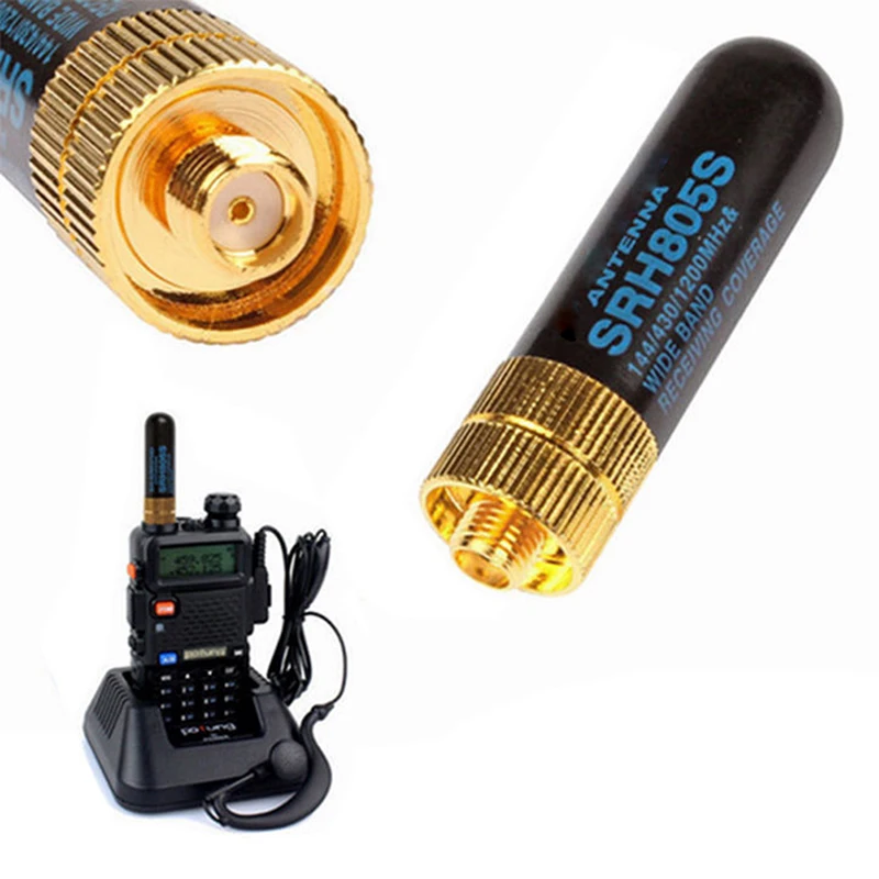 1 шт. Алмазная SRH805S SMA F Женская двухдиапазонная антенна Baofeng GT 3 UV 5R BF 888s радио FS SH 3C
