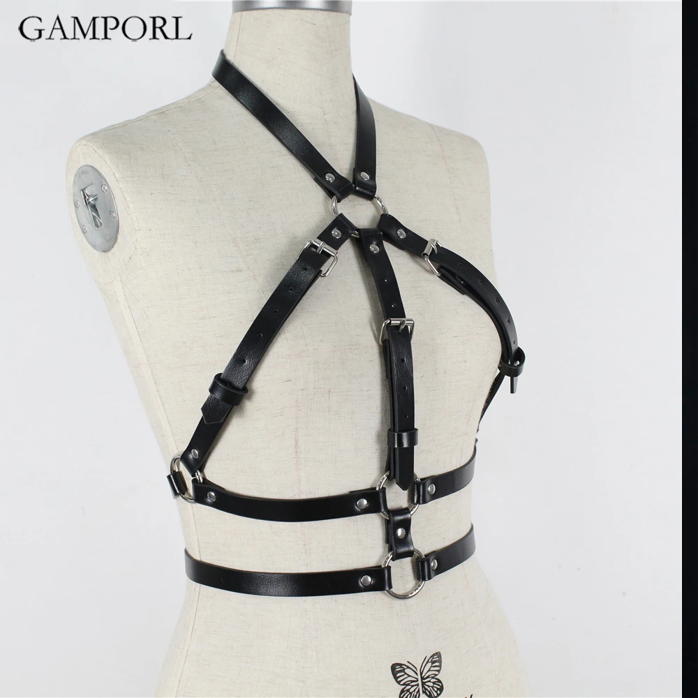 GAMPORL кожаные подвязки ошейник регулируемый ремень ремни для женщин бюстгальтер