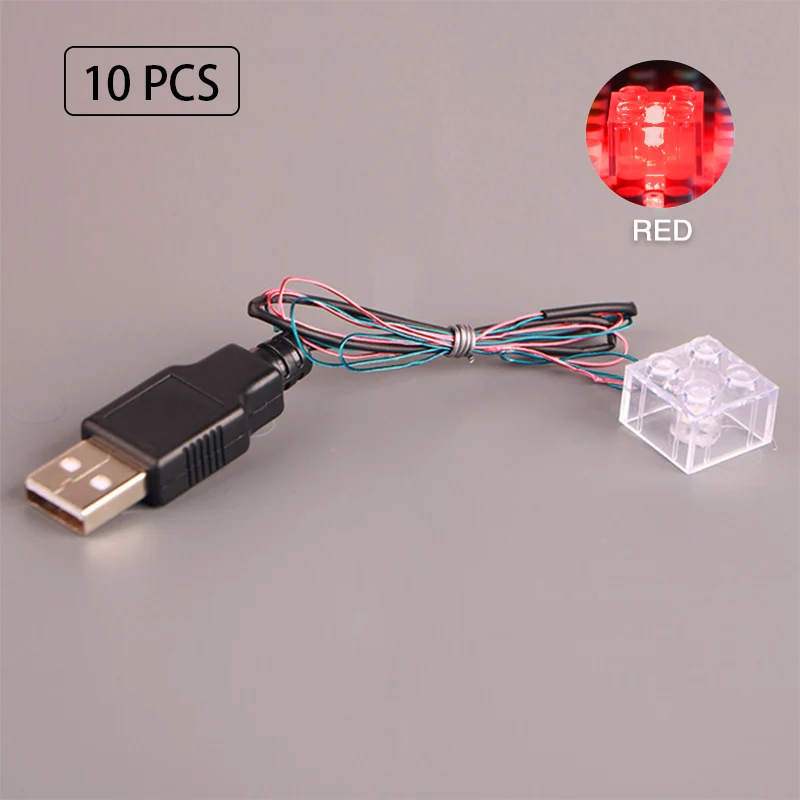 10 шт. движения уличный светильник город конструкторных блоков Детские кубики USB