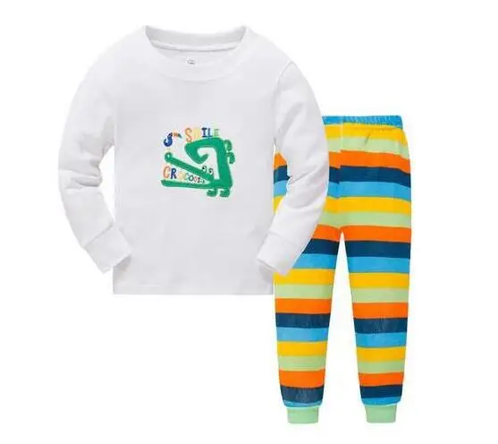 STYLE 29 Детская одежда комплект детской одежды, пижамные комплекты для мальчиков одежда для сна для девочек Детская Пижама, детская Ночная одежда с машинками, домашняя одежда - Цвет: STYLE 29