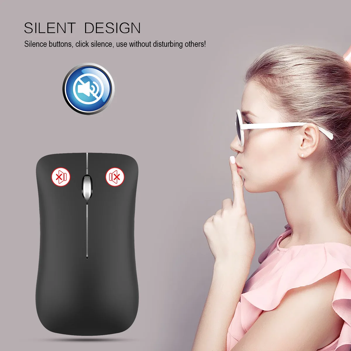 Беспроводная мышь 1600 dpi Bluetooth USB оптическая перезаряжаемая компьютерная 2 4G
