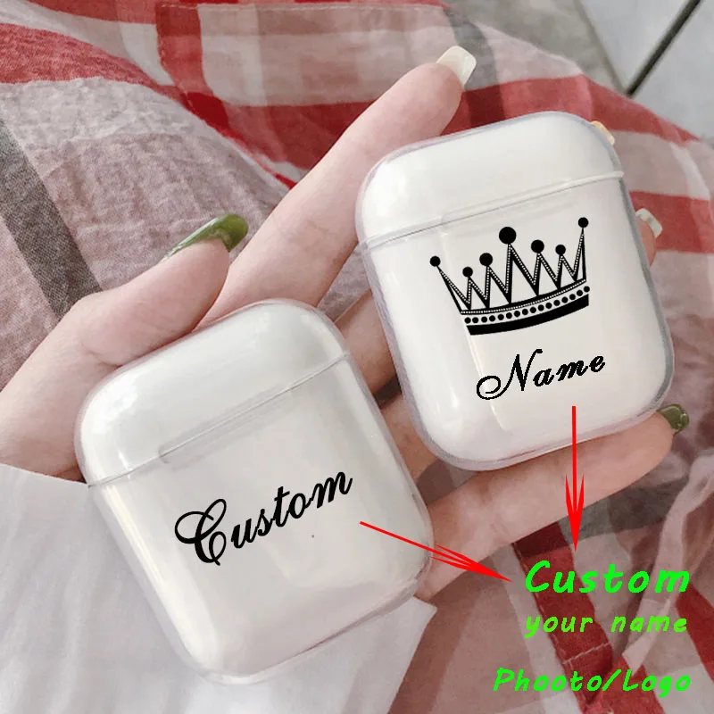 Мягкий силиконовый чехол с логотипом на заказ для Air Pods 2 1 Bluetooth беспроводной Airpod