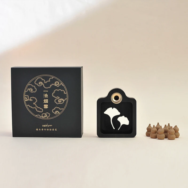 

Moder Holder Car Incense Burner Wood Bowl Smoke Waterfall Backflow Incense Burner Room Fragrance Unplugged Home Decor