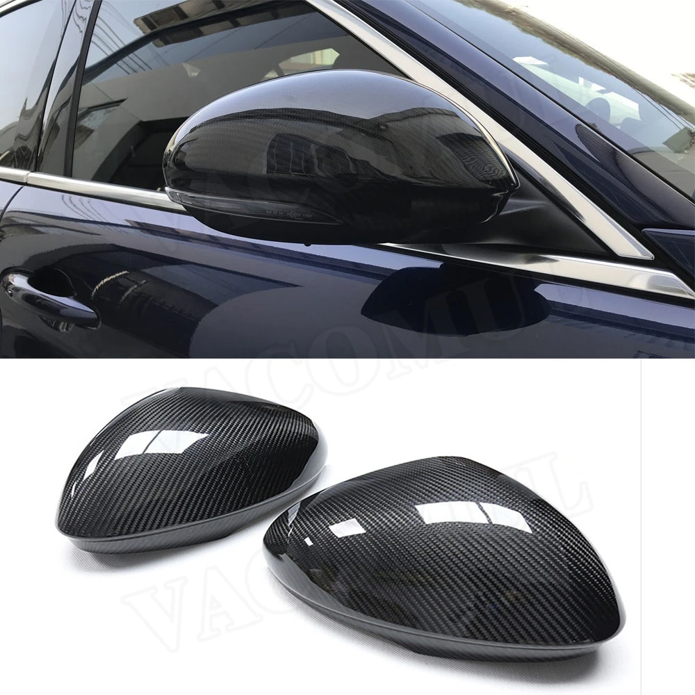 

2PCS for Alfa Romeo Giulia 2017- 2019 Carbon Fiber Car Rear View Mirror Cover Cap Car Side Mirror Shell Case Protect Sticker ABS