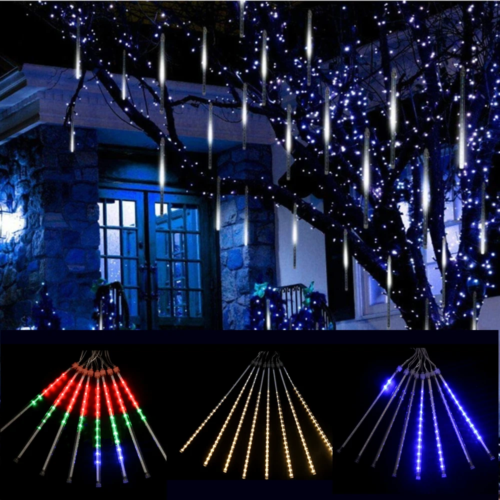 Метеоритный дождь s IP65 Водонепроницаемый 8 трубок 50 см 36 Светодиодная