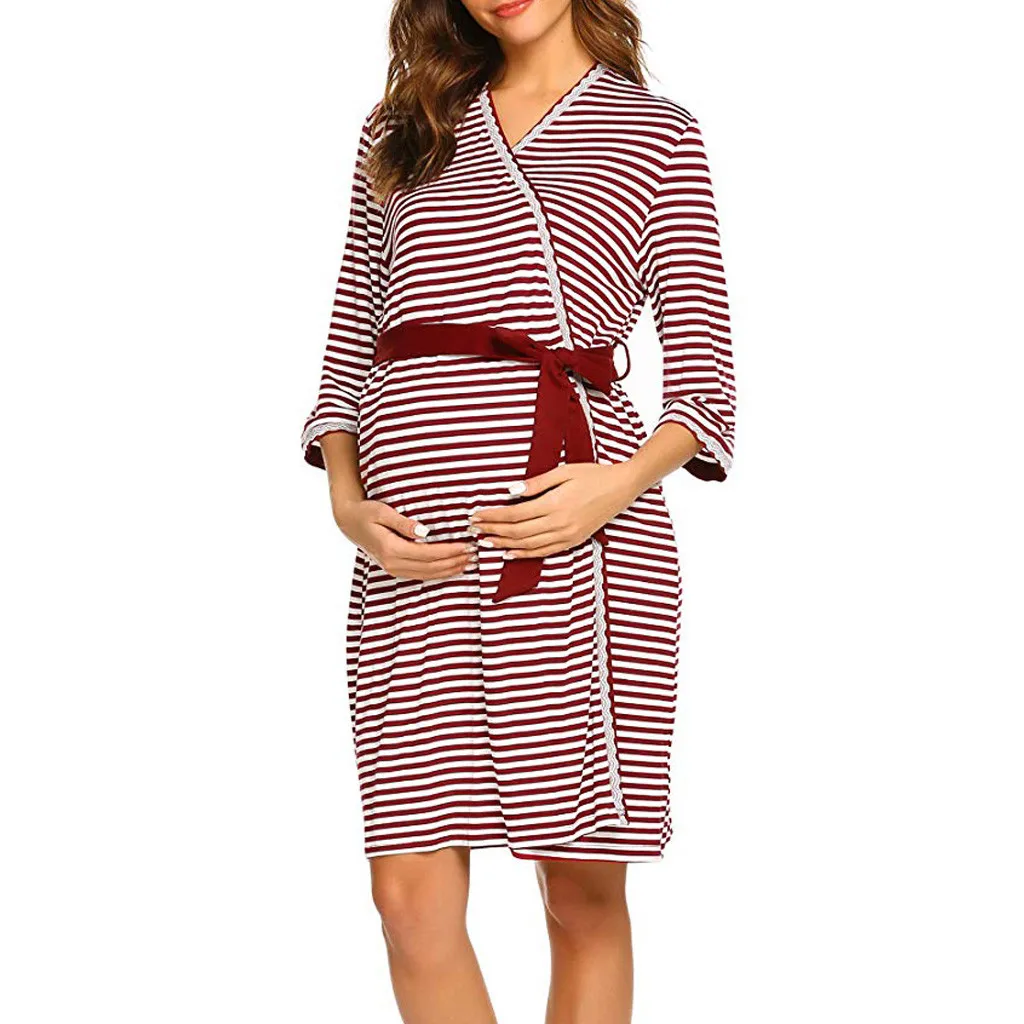 Платья для беременных кружевное Бандажное платье сна грудного вскармливания