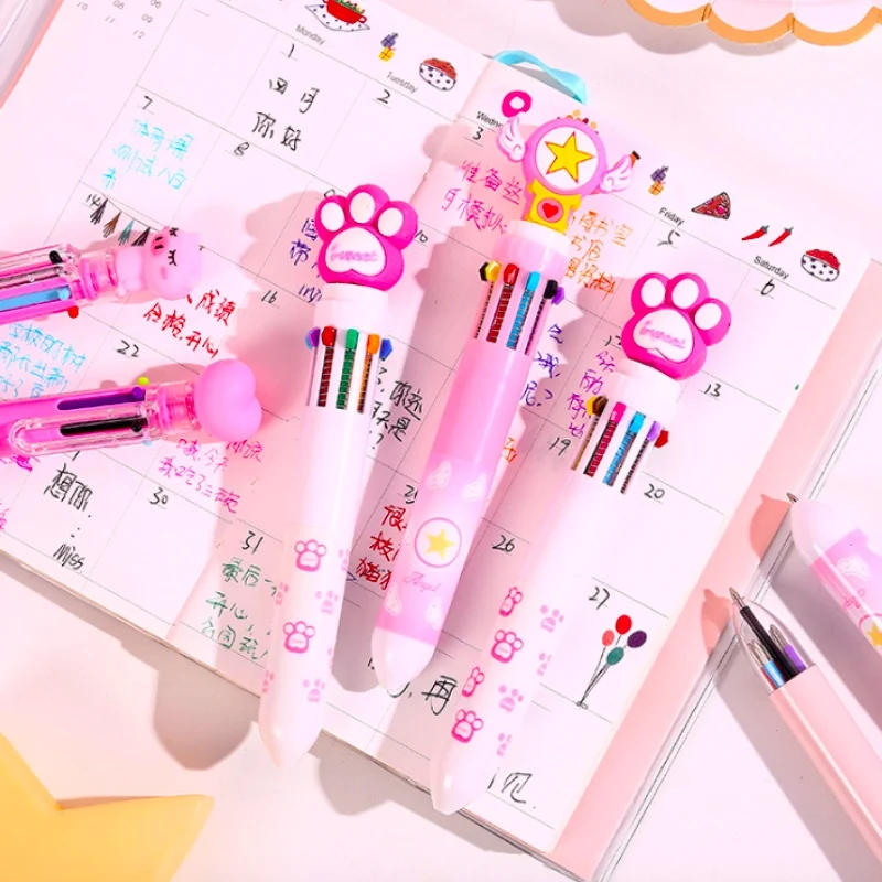 Студенческая милая Шариковая ручка из десяти цветов Цветная