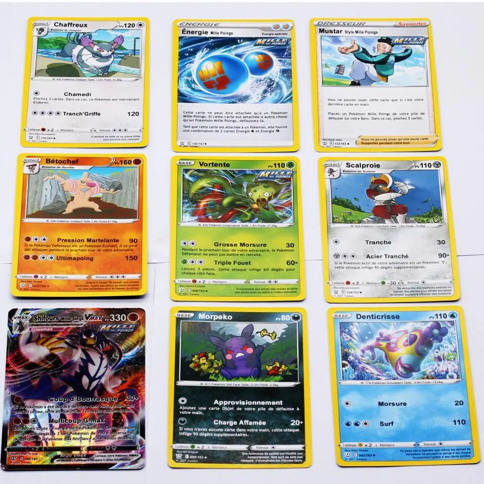 

360pcs/box Pokemon French Version Cards STYLES DE COMBAT Booster Collection Gift Kids Pokemon Cards Toy