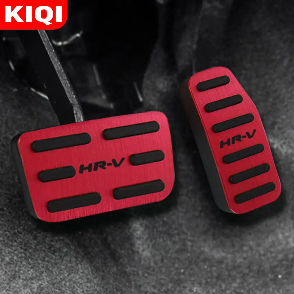 

KIQI AT Car Pedals for Honda HRV HR-V 2014 2015 2016 2017 2018 2019 2020 2021 Accessories Aluminous Alloy Brake Gas Pedal Cover