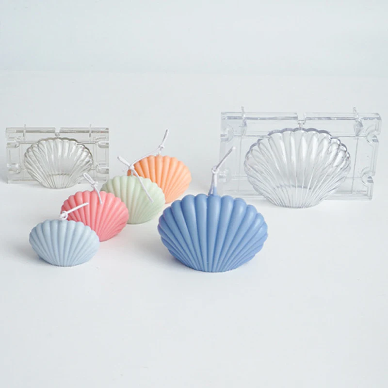 

1pc 3D Sea Shell Shape Silicone Mold Candle DIY Mold Handmade Soap Mold Cake Pastry Baking Decorating Tools Small Shell DIY