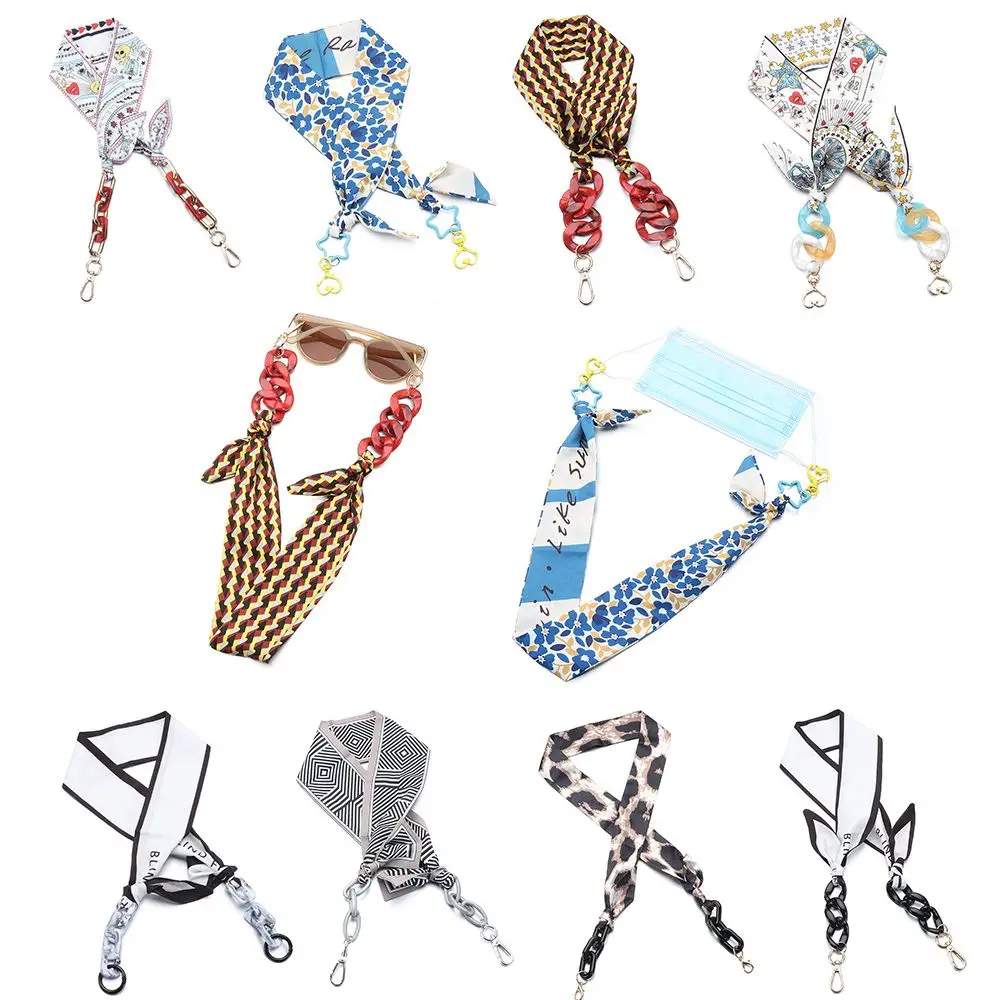 Новинка 2022 стильная цепочка для солнцезащитных очков с шелковой лентой женские
