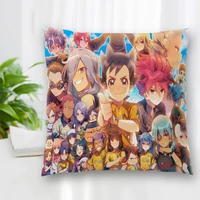 high quality custom japanese anime inazuma eleven square pillowcase zippered bedroom home pillow cover case 35x35cm 40x40cm