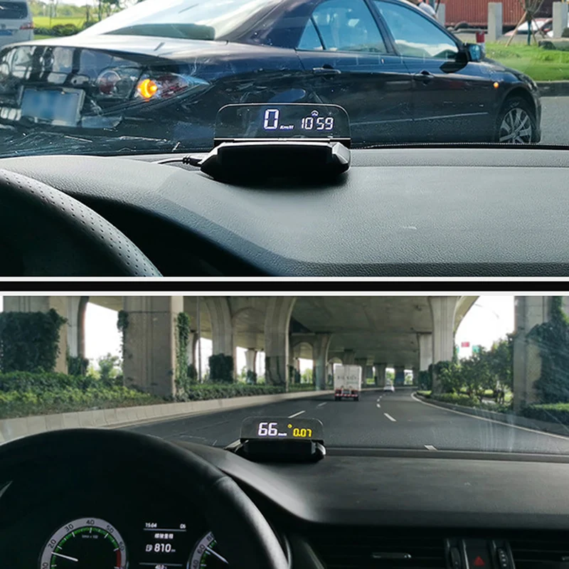 

Spot Car HUD Heads Up Display Windshield Screen Projector OBD2 Vehicle Speed Water Temp Time Fuel Indications Car Styling