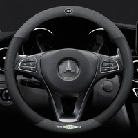 for mercedes benz 3d laser printing logo cow leather car steering wheel cover fit a c cla e gla glc gle s b cls class w204 w176