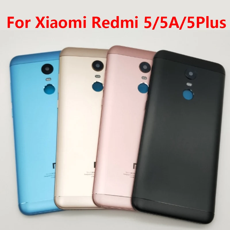 Задняя крышка аккумулятора для Xiaomi Redmi 5 5A Plus чехол с кнопкой регулировки