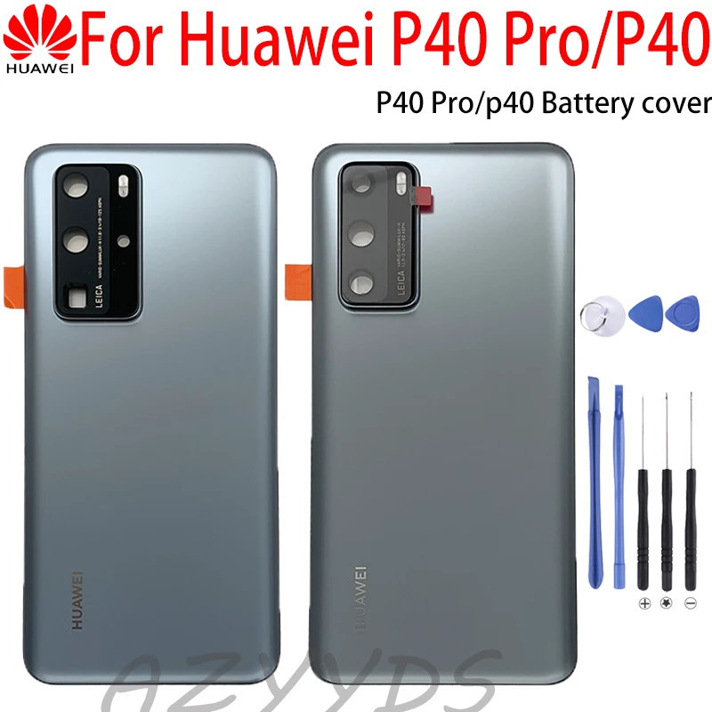 

Original For Huawei P40 Pro/P40 Back Battery Cover Rear Housing Door Glass Case+Camera Lens For Huawei P40/P40 Pro Global
