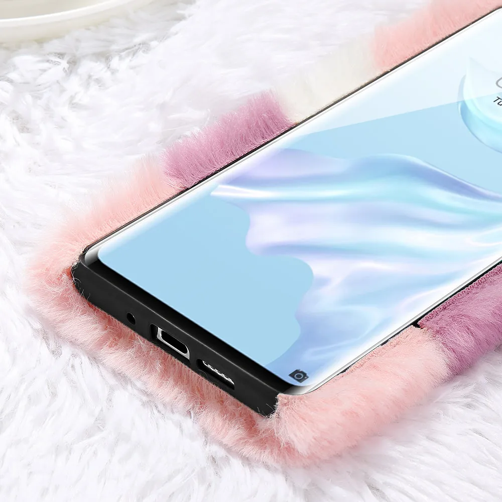 LAPOPNUT для HUAWEI P30 Pro P30 Lite Nova 4e mate 20 Pro mate 20 Lite P20 Pro Алмазная мягкая теплая пушистая плюшевая задняя крышка чехол