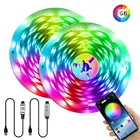 Светодиодная лента RGB 5050, 5 В, USB, Bluetooth, управление через приложение