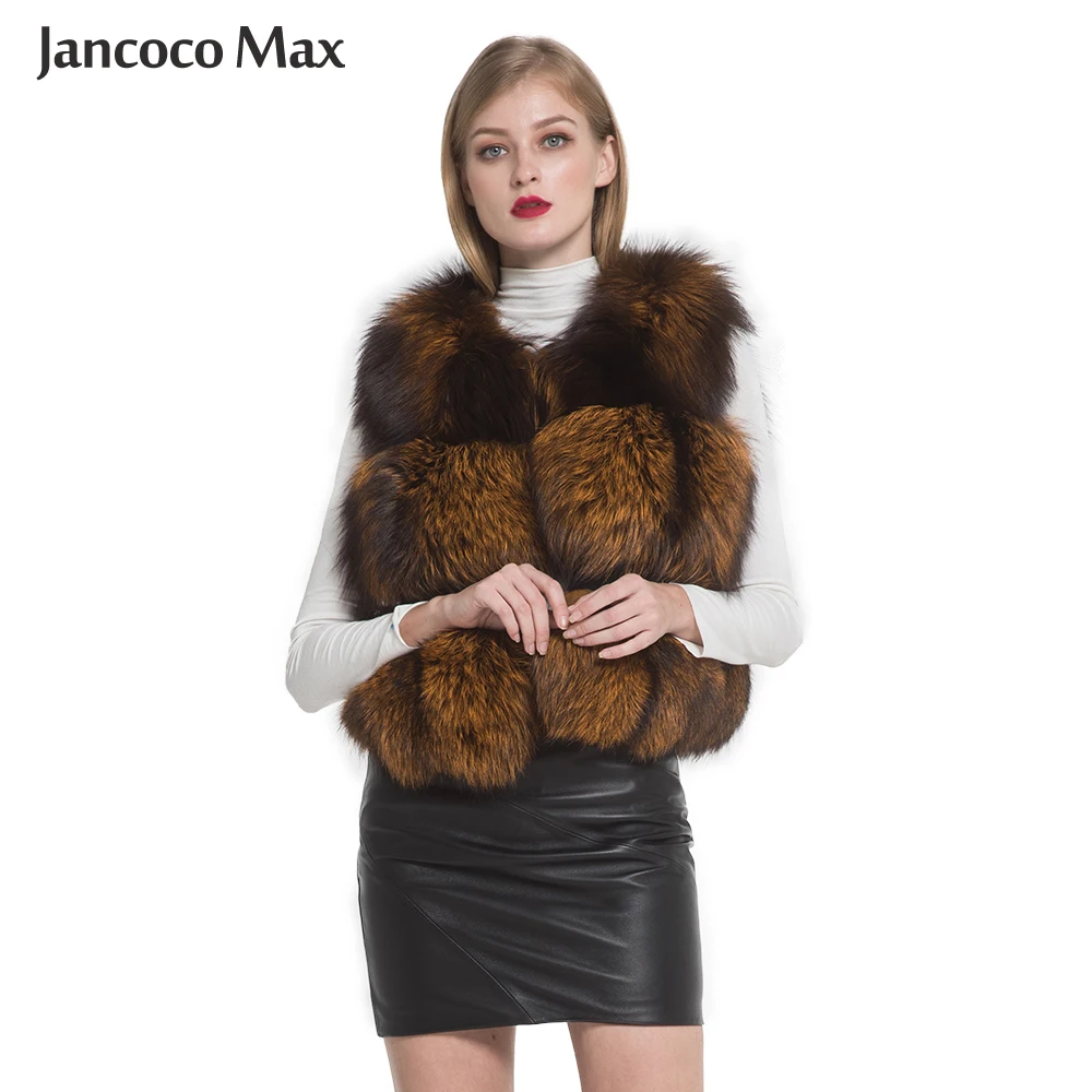 

Жилет женский весенний из натурального Лисьего меха, 3 ряда, S7382