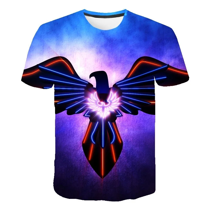 Мужская футболка с коротким рукавом 3D цифровая печать круглый вырез мужская