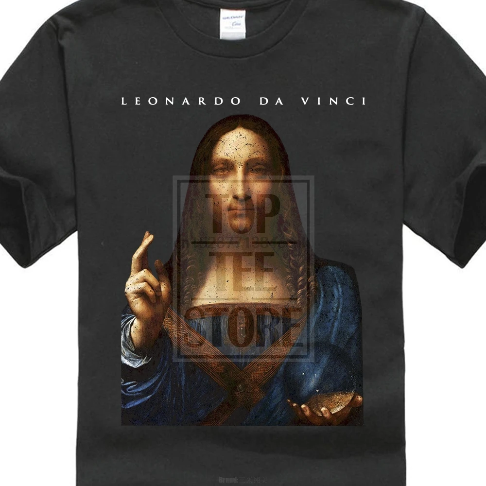 Футболка Salvator Mundi Leonardo Da Vinci новая стильная футболка хлопковая с круглым вырезом