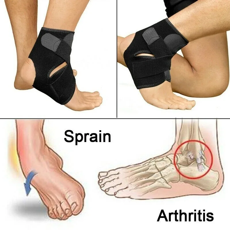 Tobillera de soporte para el tobillo, correa para aliviar el dolor, esguinces, envoltura para lesiones, 1 unidad